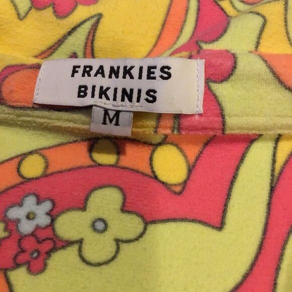 Frankie's Bikinis Coco Peace Terry Pink and Yellow Floral Set - Picture 6 of 8